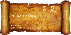 Pflum Renátó névjegykártya