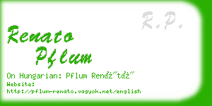 renato pflum business card